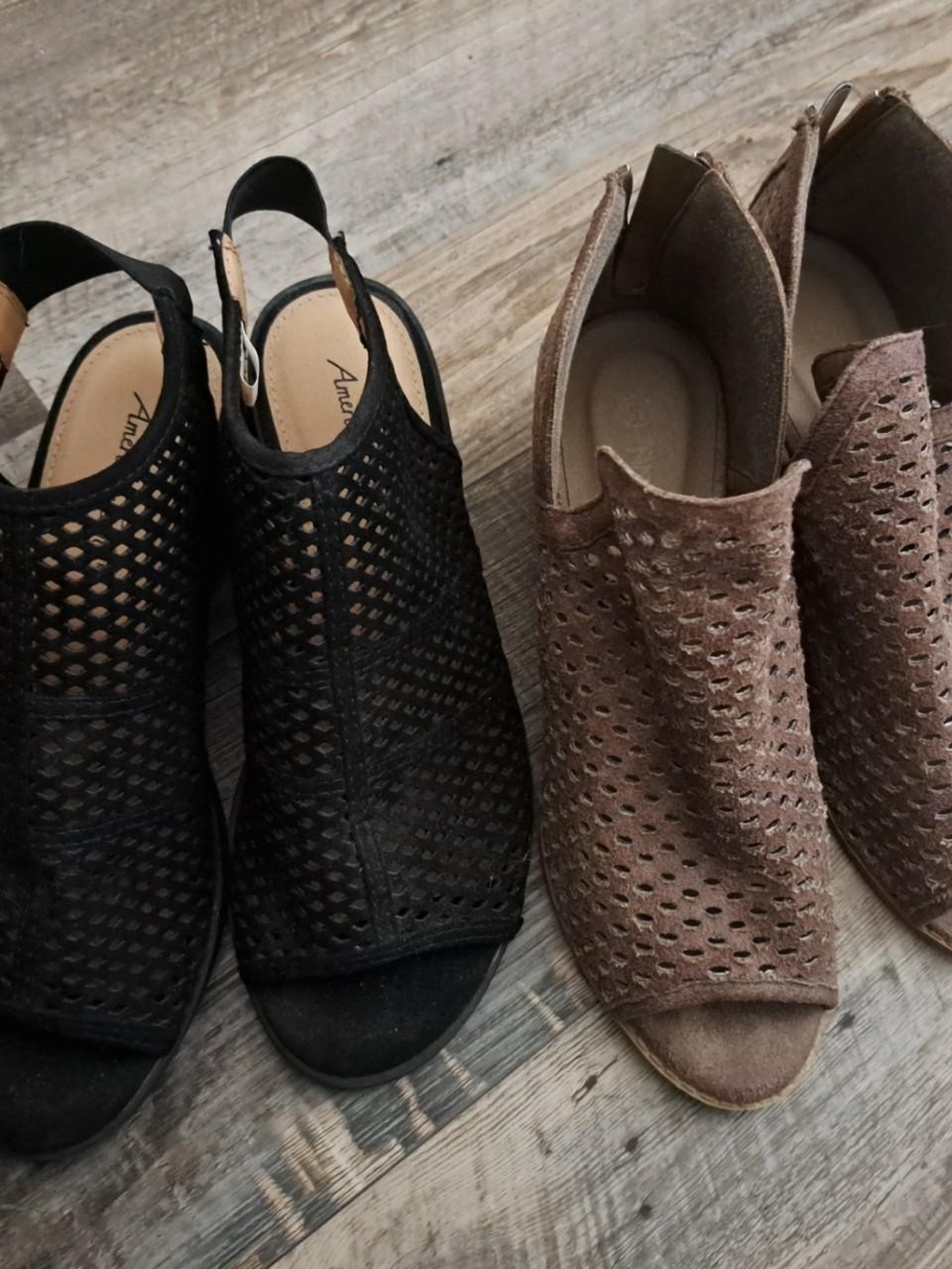 American Eagle Outfitters Sandals Perforated Peep-Toe Mules